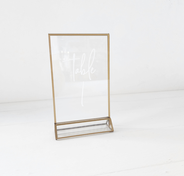 Gold Edge Frame Table Number 